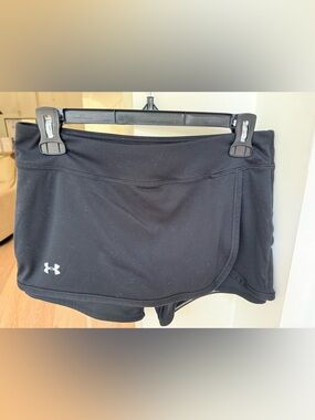 Vintage Under Armour Black Athletic Skirt with Built-In Shorts